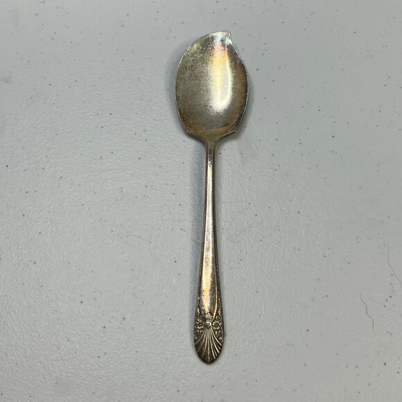 Vintage Crown Silverplate Jelly Spoon Radiance Pattern 6" Silver Plate Flatware - Picture 6 of 7